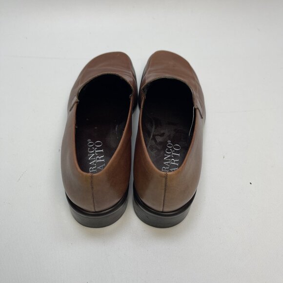 Franco Sarto Shoes Womens 7M Bocca Casual Loafers Comfort Brown Leather Slip On - Picture 3 of 16